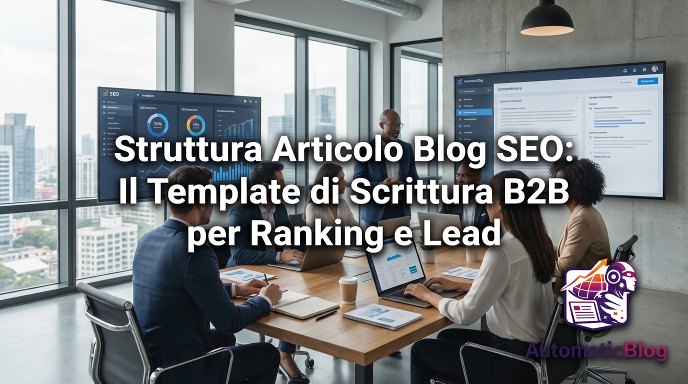 Struttura Articolo Blog SEO: Il Template di Scrittura B2B per Ranking e Lead