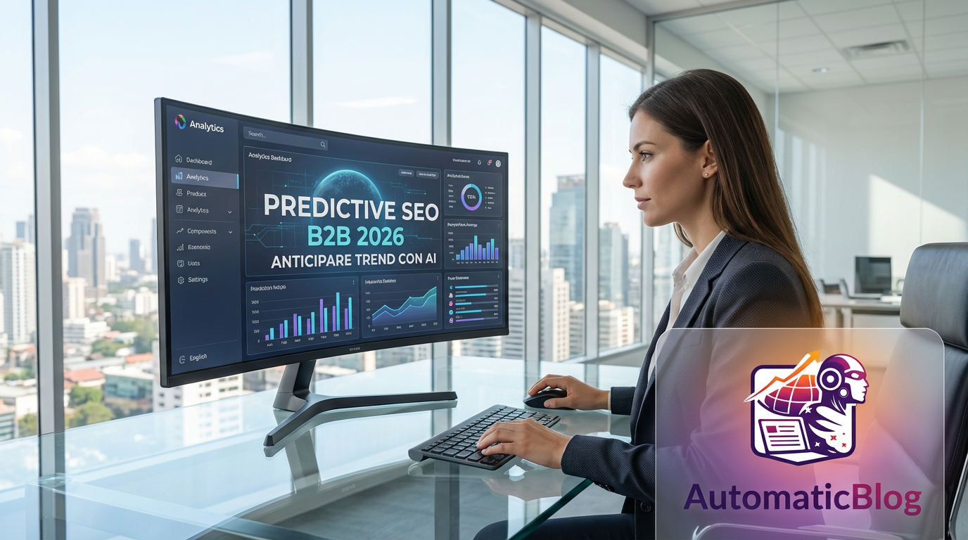 Predictive SEO B2B 2026: Anticipare Trend con AI