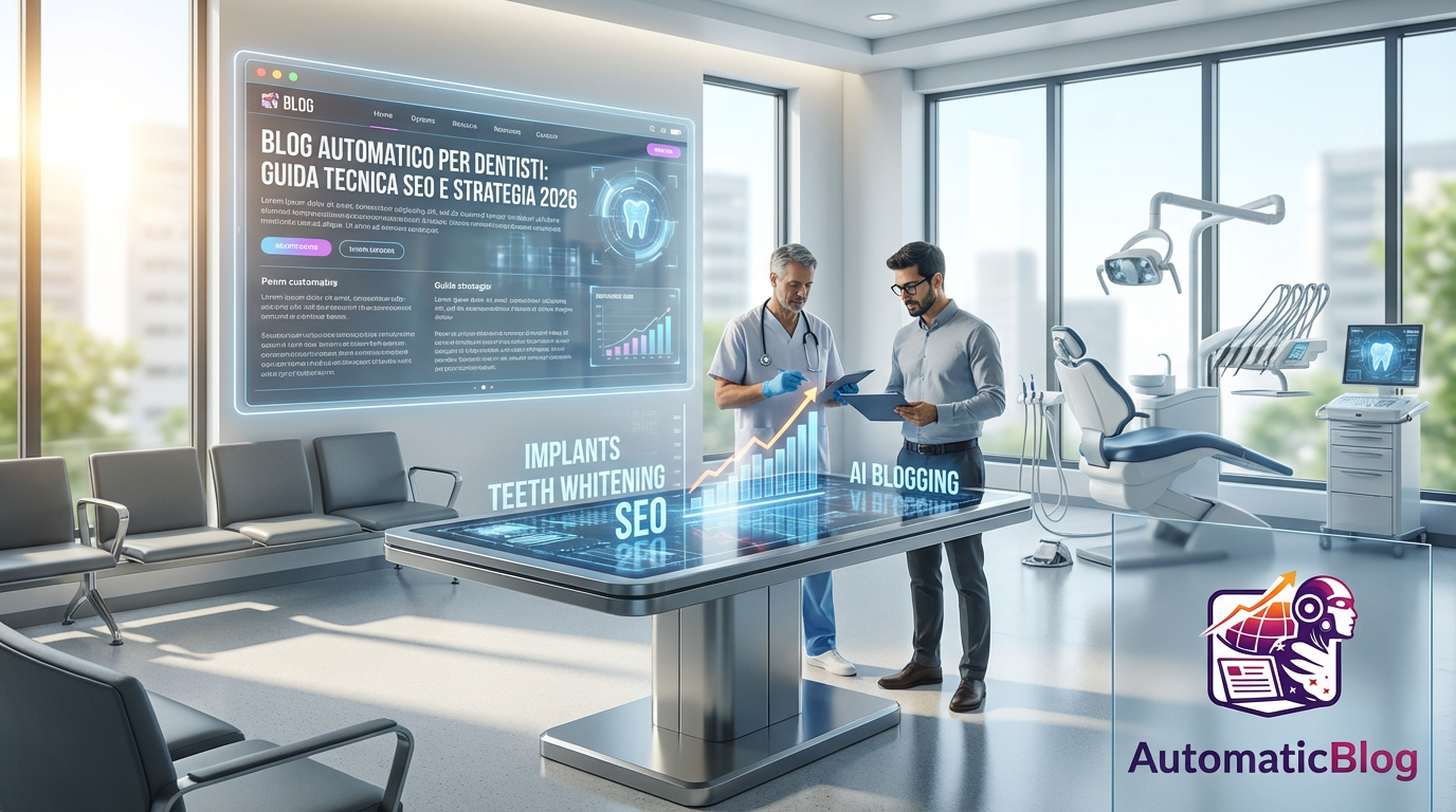 Blog Automatico per Dentisti: Guida Tecnica SEO e Strategia 2026