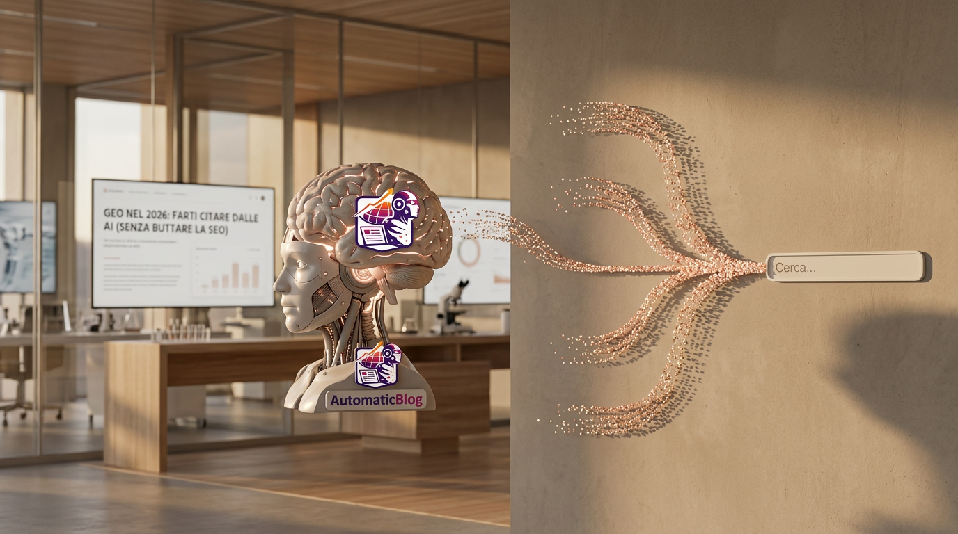 GEO nel 2026: farti citare dalle AI (senza buttare la SEO)